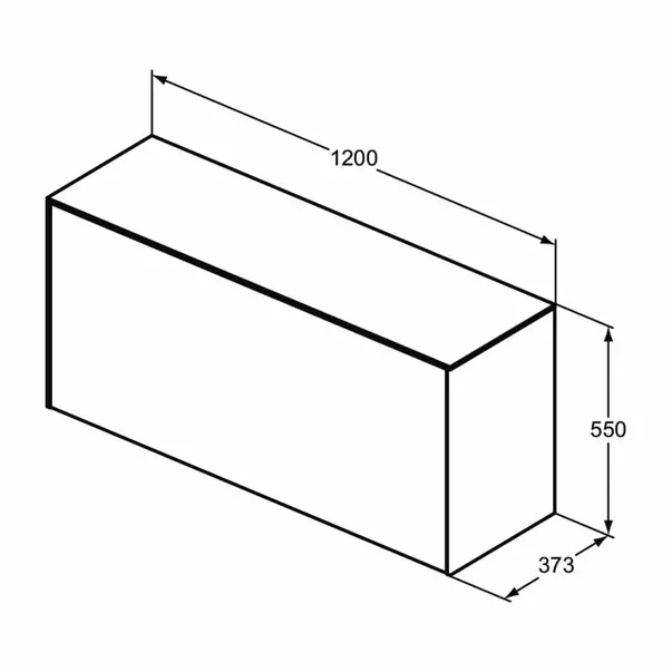 Dulap baza suspendat Ideal Standard Atelier Conca 1 sertar cu blat 120 cm finisaj nuc inchis [8]