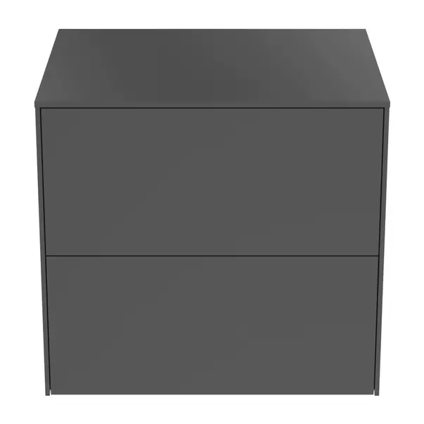 Dulap baza suspendat Ideal Standard Atelier Conca antracit mat 2 sertare cu blat 60 cm [5]