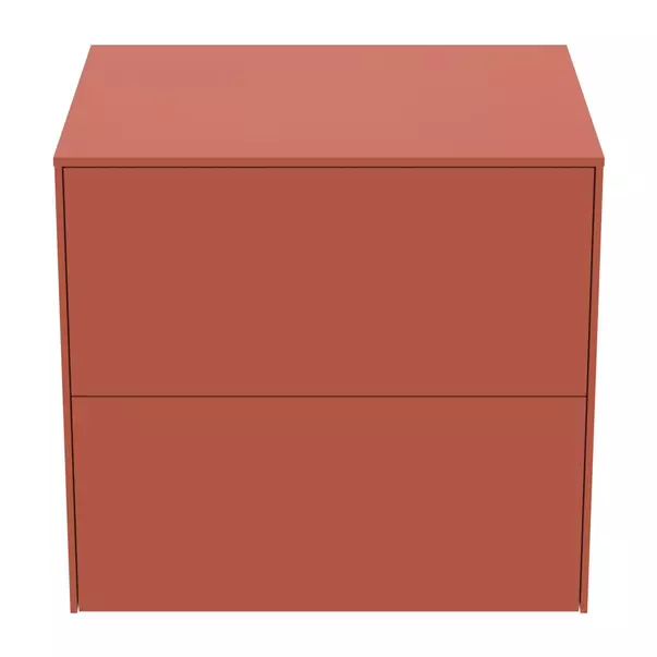 Dulap baza suspendat Ideal Standard Atelier Conca rosu - oranj mat 2 sertare cu blat 60 cm [8]