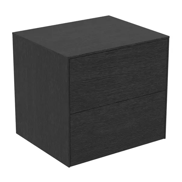  Dulapuri baie - Dulap baza suspendat Ideal Standard Atelier Conca finisaj stejar inchis 2 sertare cu blat 60 cm