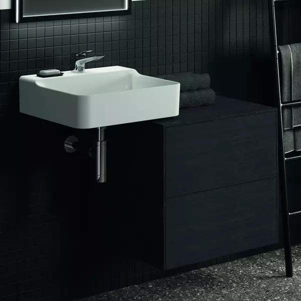 Dulap baza suspendat Ideal Standard Atelier Conca finisaj stejar inchis 2 sertare cu blat 60 cm [2]