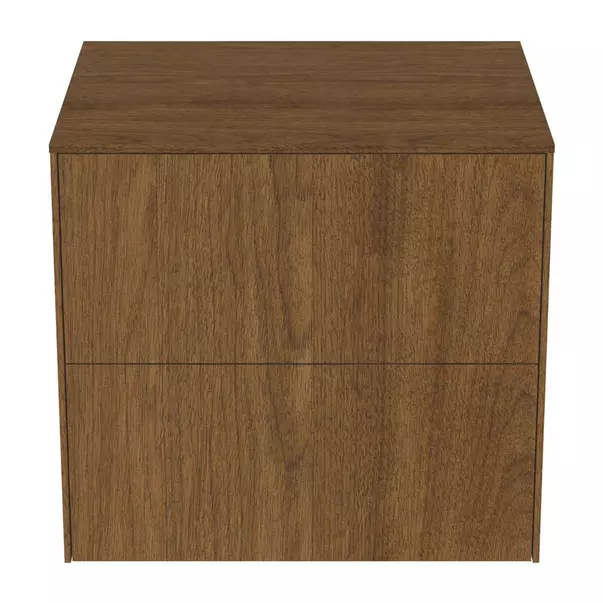 Dulap baza suspendat Ideal Standard Atelier Conca finisaj nuc inchis 2 sertare cu blat 60 cm [5]
