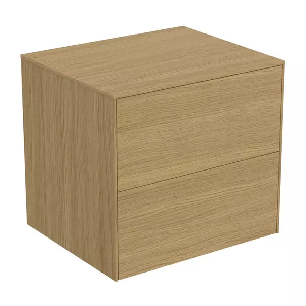 Dulap baza suspendat Ideal Standard Atelier Conca finisaj stejar deschis 2 sertare cu blat 60 cm [2]