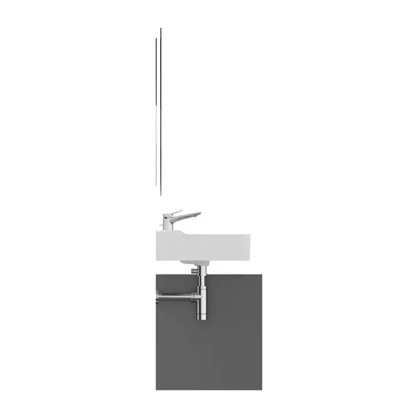 Dulap baza suspendat Ideal Standard Atelier Conca antracit mat 2 sertare cu blat 80 cm [6]