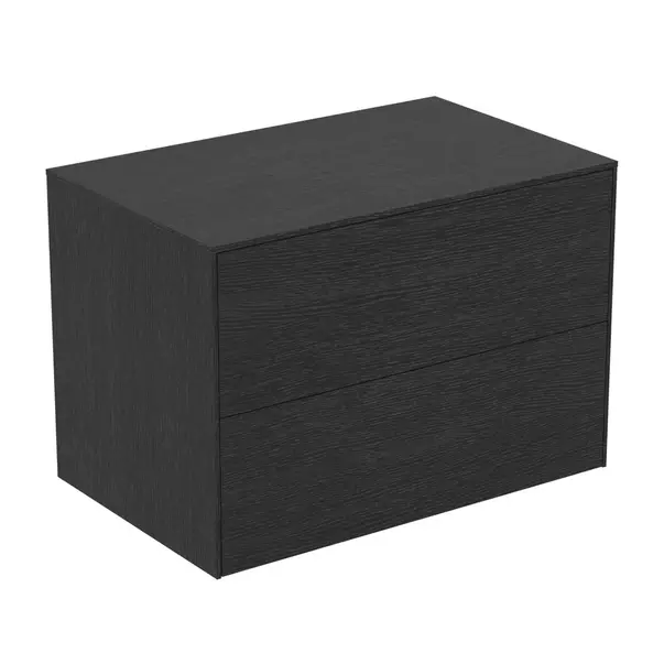  Dulapuri baie - Dulap baza suspendat Ideal Standard Atelier Conca finisaj stejar inchis 2 sertare cu blat 80 cm