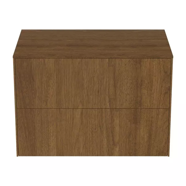 Dulap baza suspendat Ideal Standard Atelier Conca finisaj nuc inchis 2 sertare cu blat 80 cm [5]
