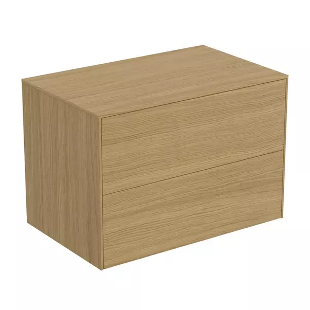 Dulap baza suspendat Ideal Standard Atelier Conca finisaj stejar deschis 2 sertare cu blat 80 cm [2]
