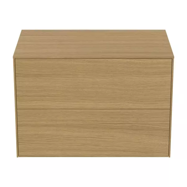 Dulap baza suspendat Ideal Standard Atelier Conca finisaj stejar deschis 2 sertare cu blat 80 cm [4]