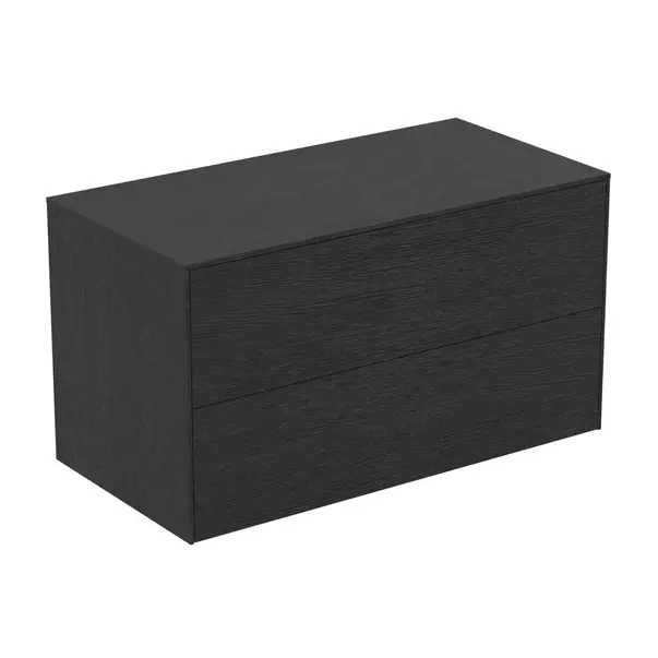  Dulapuri baie - Dulap baza suspendat Ideal Standard Atelier Conca finisaj stejar inchis 2 sertare cu blat 100 cm