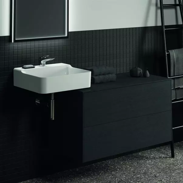 Dulap baza suspendat Ideal Standard Atelier Conca finisaj stejar inchis 2 sertare cu blat 100 cm [2]