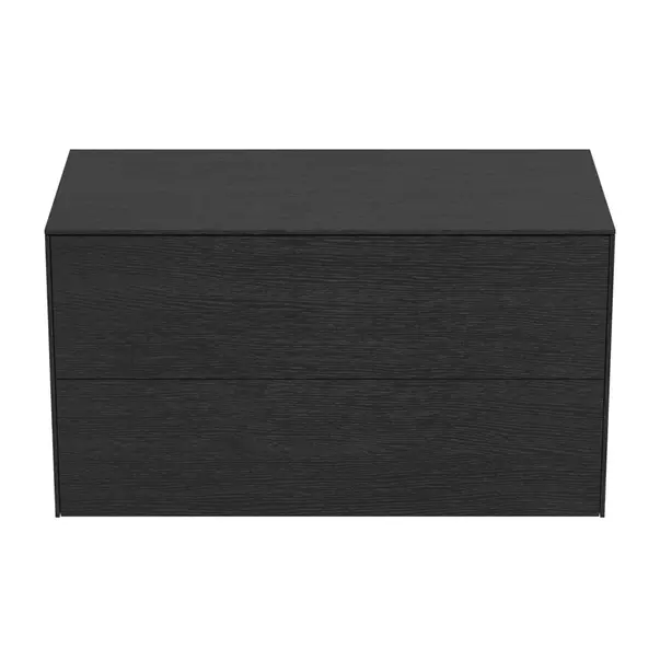 Dulap baza suspendat Ideal Standard Atelier Conca finisaj stejar inchis 2 sertare cu blat 100 cm [5]