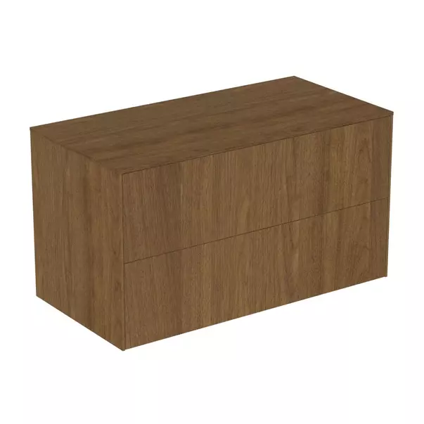  Dulapuri baie - Dulap baza suspendat Ideal Standard Atelier Conca finisaj nuc inchis 2 sertare cu blat 100 cm