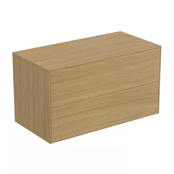 Dulap baza suspendat Ideal Standard Atelier Conca finisaj stejar deschis 2 sertare cu blat 100 cm [2]