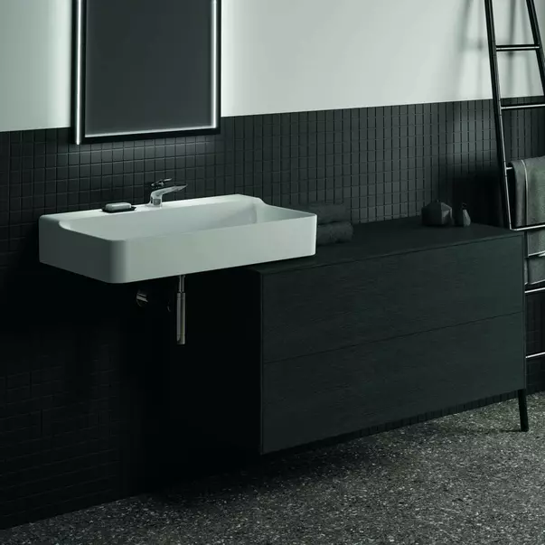 Dulap baza suspendat Ideal Standard Atelier Conca finisaj stejar inchis 2 sertare cu blat 120 cm [3]
