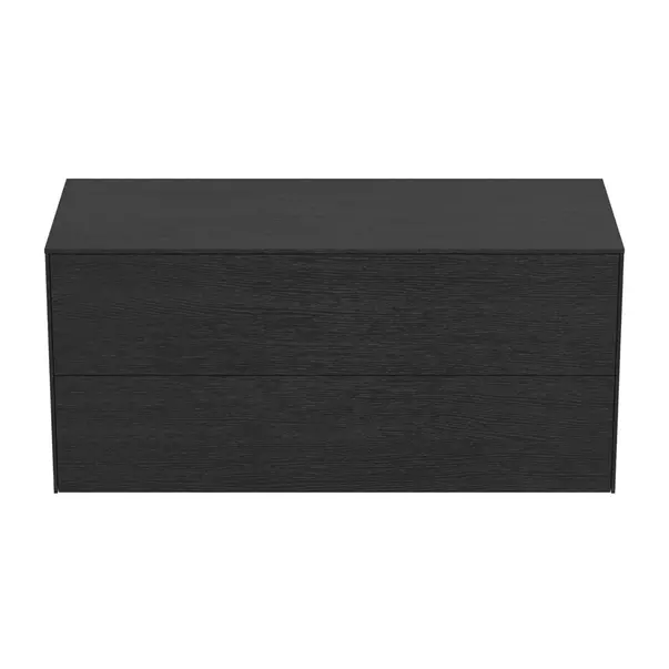 Dulap baza suspendat Ideal Standard Atelier Conca finisaj stejar inchis 2 sertare cu blat 120 cm [4]
