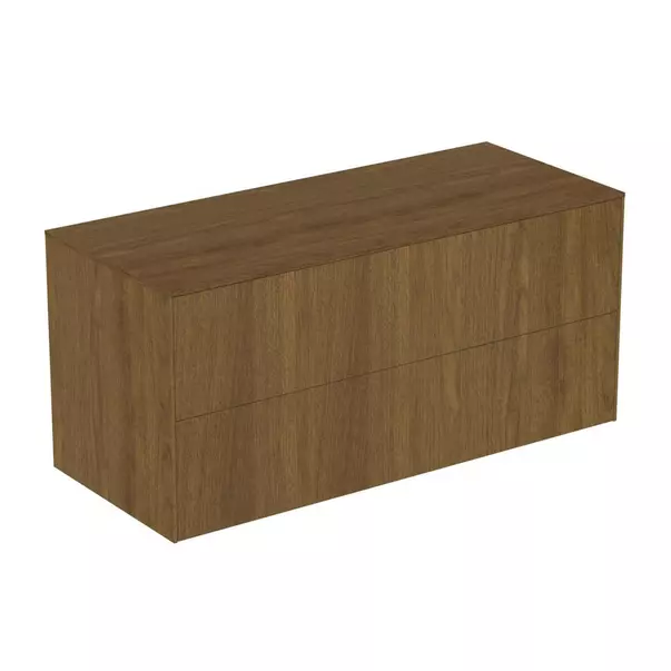  Dulapuri baie - Dulap baza suspendat Ideal Standard Atelier Conca finisaj nuc inchis 2 sertare cu blat 120 cm