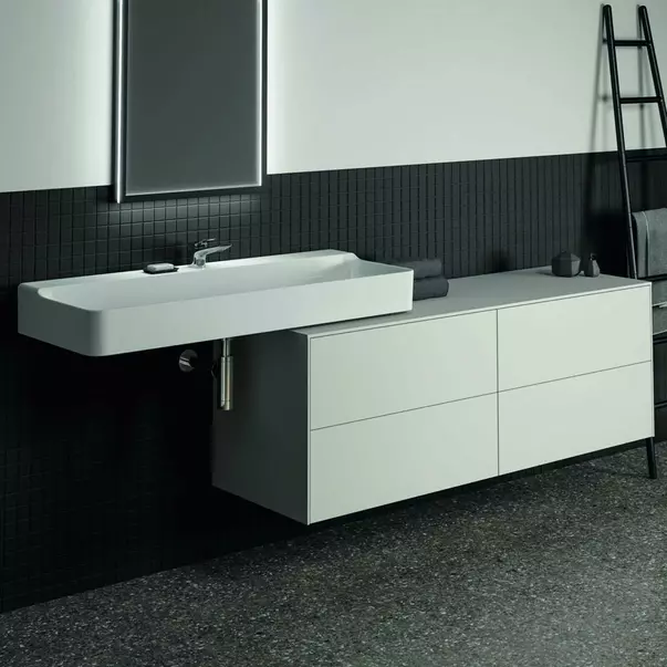 Dulap baza suspendat Ideal Standard Atelier Conca alb mat 4 sertare cu blat 160 cm [2]