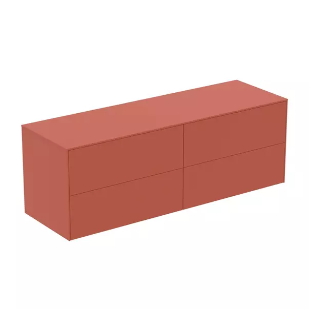  Dulapuri baie - Dulap baza suspendat Ideal Standard Atelier Conca  rosu - oranj mat 4 sertare cu blat 160 cm
