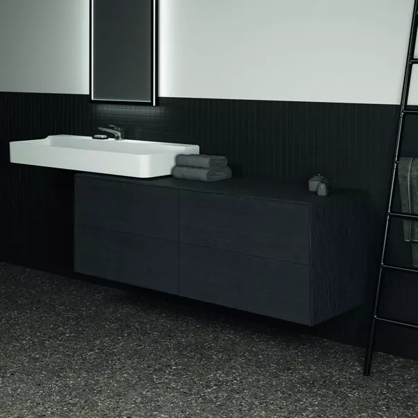 Dulap baza suspendat Ideal Standard Atelier Conca finisaj stejar inchis 4 sertare cu blat 160 cm [5]