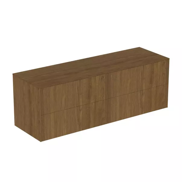  Dulapuri baie - Dulap baza suspendat Ideal Standard Atelier Conca finisaj nuc inchis 4 sertare cu blat 160 cm