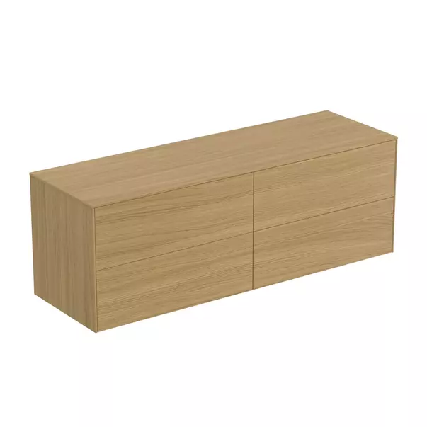 Dulapuri baie - Dulap baza suspendat Ideal Standard Atelier Conca finisaj stejar deschis 4 sertare cu blat 160 cm