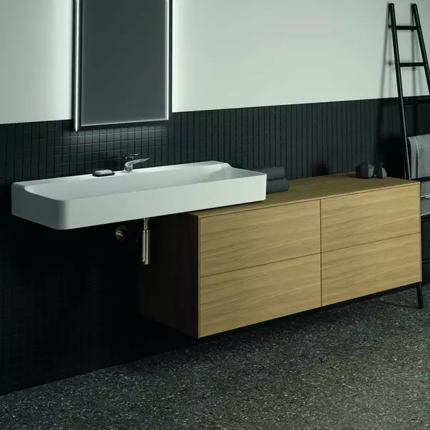 Dulap baza suspendat Ideal Standard Atelier Conca finisaj stejar deschis 4 sertare cu blat 160 cm [2]