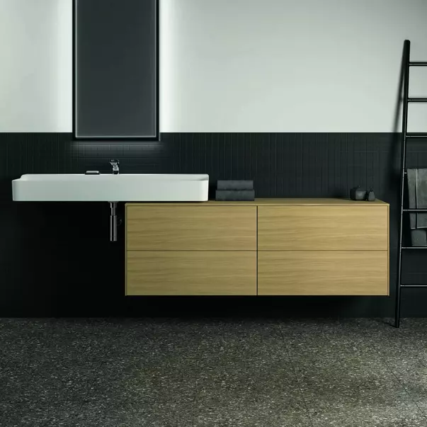 Dulap baza suspendat Ideal Standard Atelier Conca finisaj stejar deschis 4 sertare cu blat 160 cm [3]