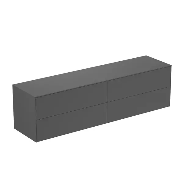  Dulapuri baie - Dulap baza suspendat Ideal Standard Atelier Conca antracit mat 4 sertare cu blat 200 cm