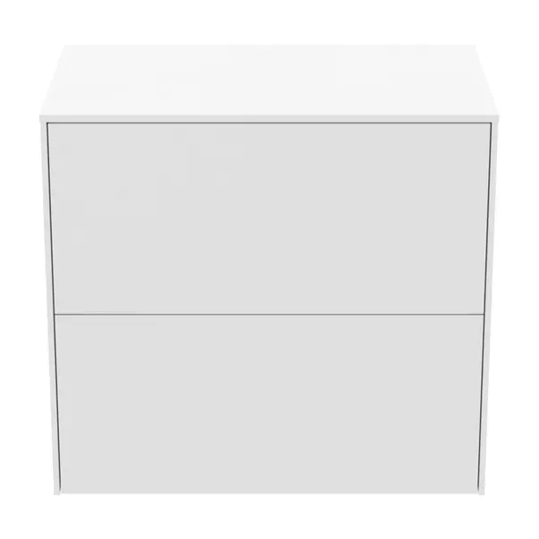 Dulap baza suspendat Ideal Standard Atelier Conca 2 sertare cu blat 60 cm alb mat [5]