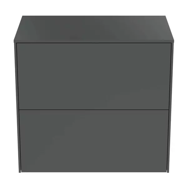 Dulap baza suspendat Ideal Standard Atelier Conca 2 sertare cu blat 60 cm antracit mat [5]