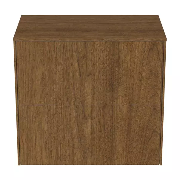 Dulap baza suspendat Ideal Standard Atelier Conca 2 sertare cu blat 60 cm finisaj nuc inchis [7]