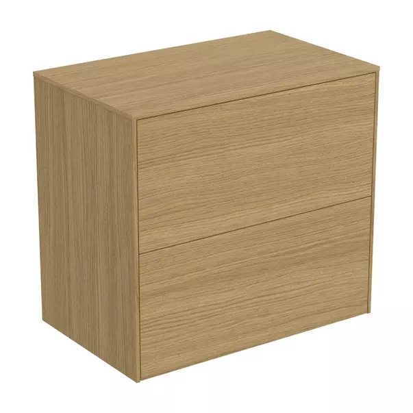 Dulap baza suspendat Ideal Standard Atelier Conca 2 sertare cu blat 60 cm finisaj stejar deschis [2]