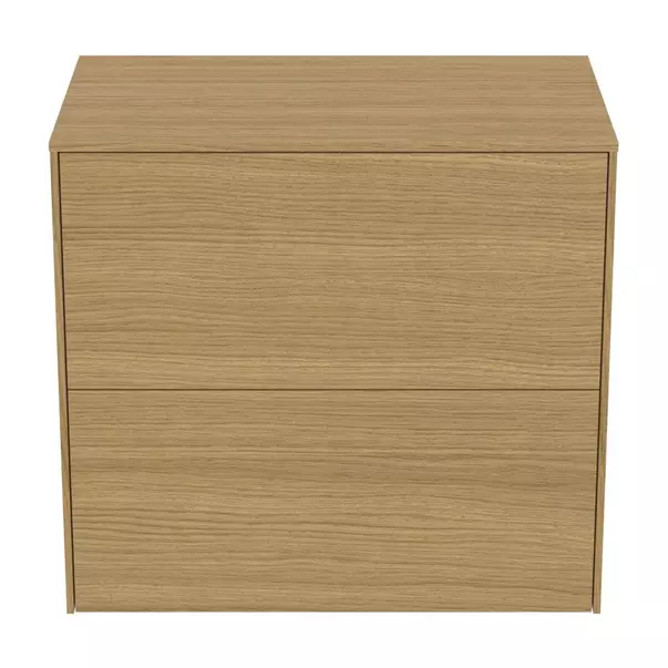 Dulap baza suspendat Ideal Standard Atelier Conca 2 sertare cu blat 60 cm finisaj stejar deschis [7]