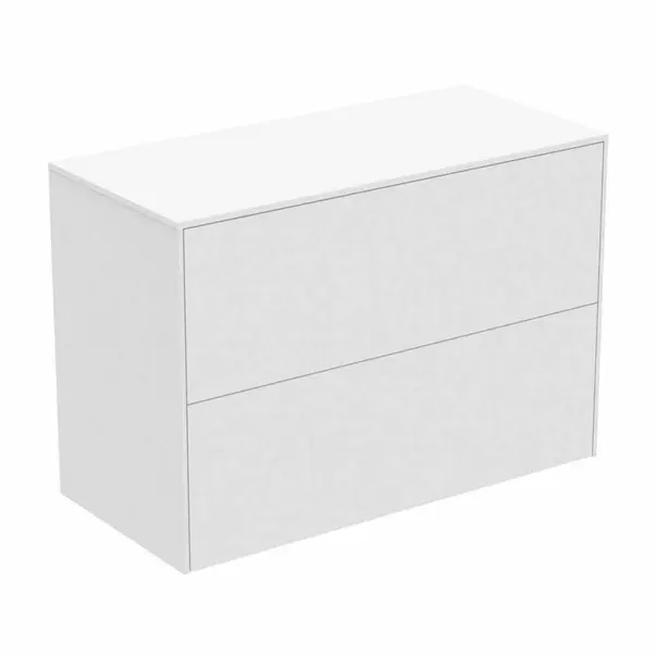 Mobilier Baie - Dulap baza suspendat Ideal Standard Atelier Conca 2 sertare cu blat 80 cm alb mat