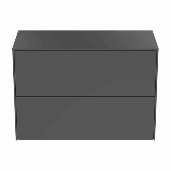 Dulap baza suspendat Ideal Standard Atelier Conca 2 sertare cu blat 80 cm antracit mat [4]