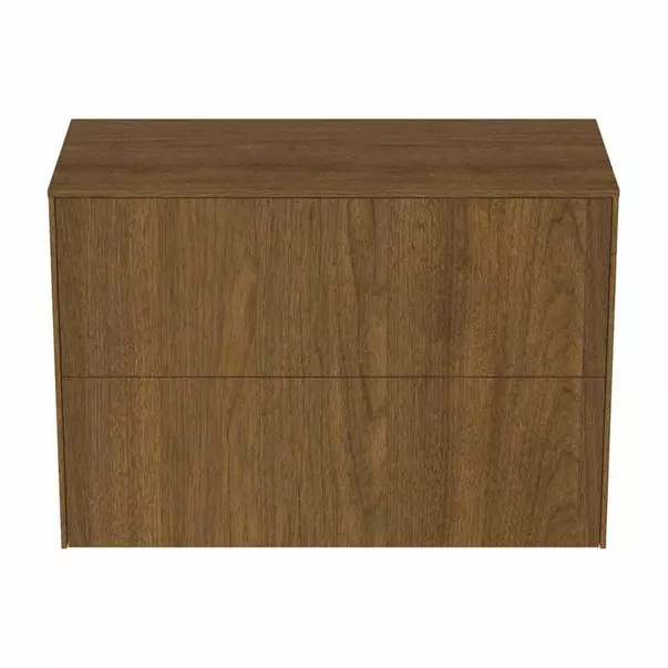 Dulap baza suspendat Ideal Standard Atelier Conca 2 sertare cu blat 80 cm finisaj nuc inchis [7]