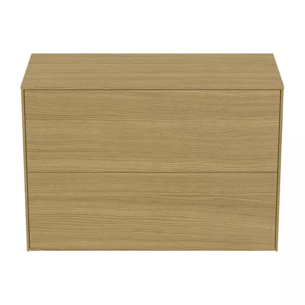 Dulap baza suspendat Ideal Standard Atelier Conca 2 sertare cu blat 80 cm finisaj stejar deschis [7]