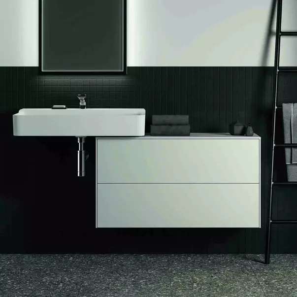 Dulap baza suspendat Ideal Standard Atelier Conca 2 sertare cu blat 100 cm alb mat [3]