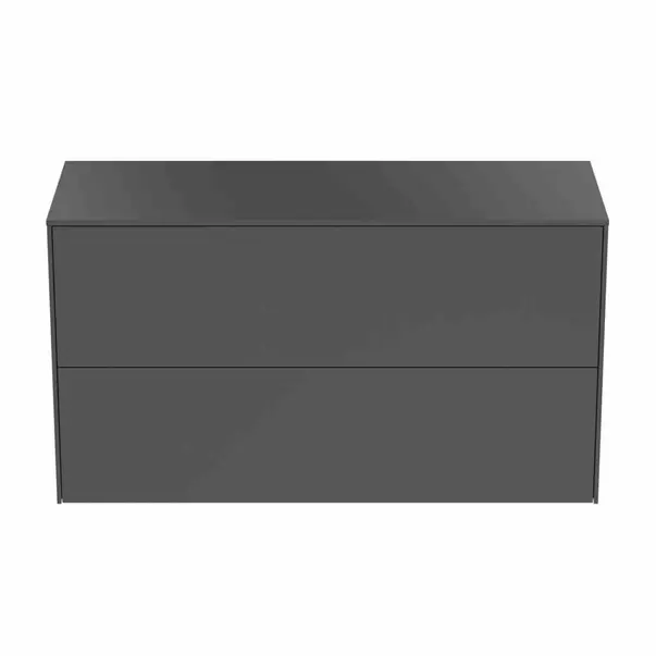 Dulap baza suspendat Ideal Standard Atelier Conca 2 sertare cu blat 100 cm antracit mat [5]