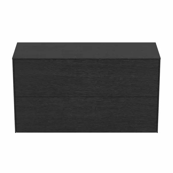 Dulap baza suspendat Ideal Standard Atelier Conca 2 sertare cu blat 100 cm finisaj stejar inchis [5]