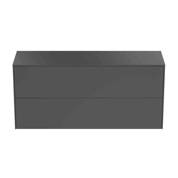 Dulap baza suspendat Ideal Standard Atelier Conca 2 sertare cu blat 120 cm antracit mat [5]