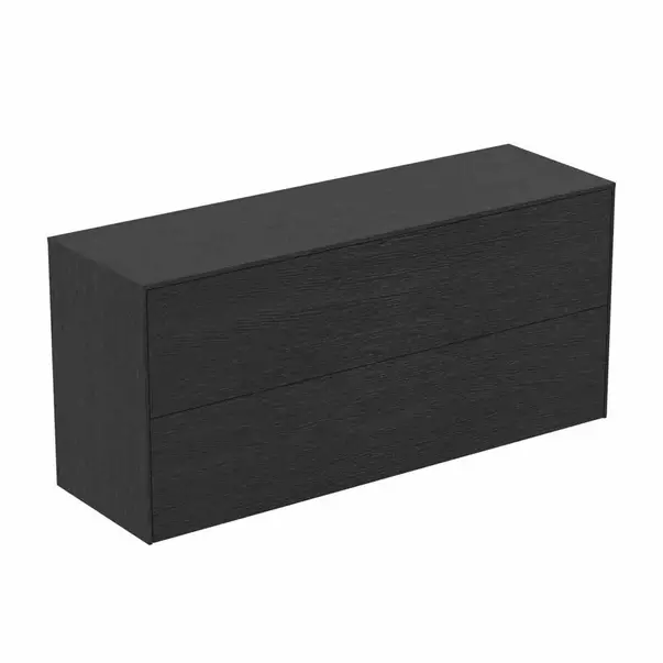Mobilier Baie - Dulap baza suspendat Ideal Standard Atelier Conca 2 sertare cu blat 120 cm finisaj stejar inchis