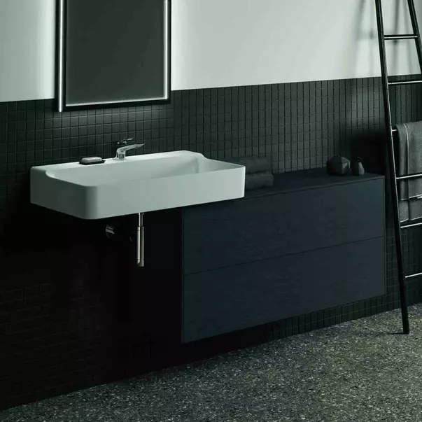 Dulap baza suspendat Ideal Standard Atelier Conca 2 sertare cu blat 120 cm finisaj stejar inchis [2]
