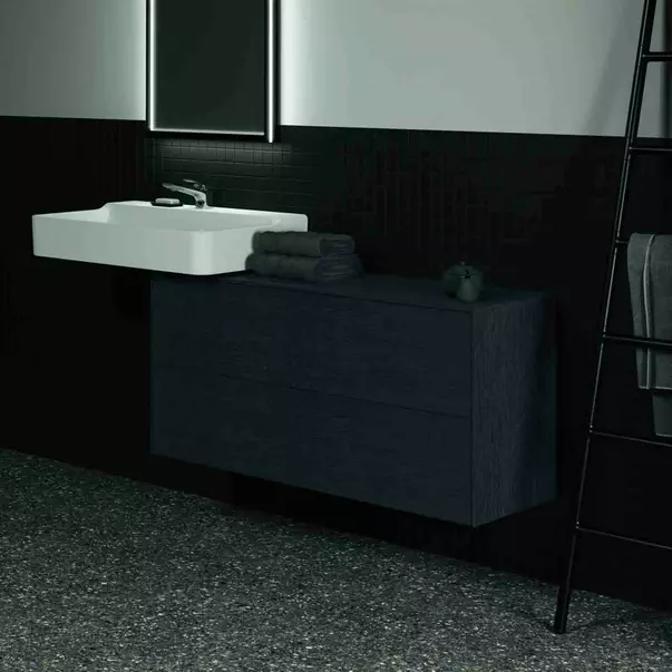 Dulap baza suspendat Ideal Standard Atelier Conca 2 sertare cu blat 120 cm finisaj stejar inchis [4]