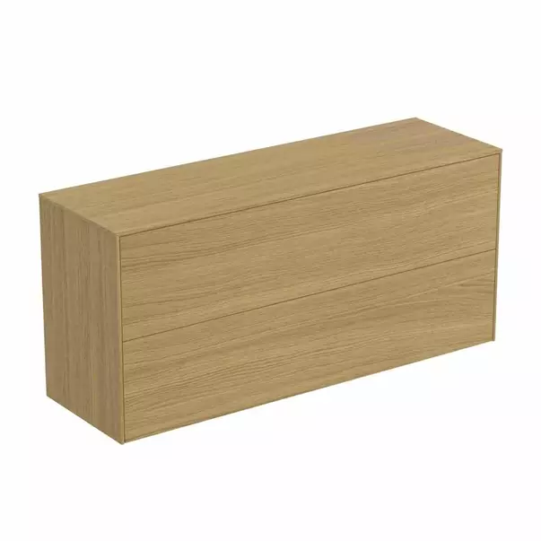 Dulap baza suspendat Ideal Standard Atelier Conca 2 sertare cu blat 120 cm finisaj stejar deschis [2]
