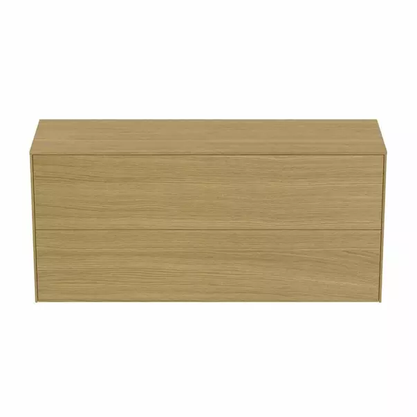 Dulap baza suspendat Ideal Standard Atelier Conca 2 sertare cu blat 120 cm finisaj stejar deschis [7]