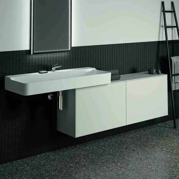 Dulap baza suspendat Ideal Standard Atelier Conca 2 sertare cu blat 160 cm alb mat [2]