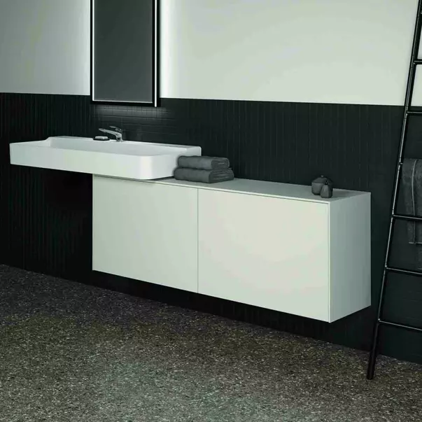 Dulap baza suspendat Ideal Standard Atelier Conca 2 sertare cu blat 160 cm alb mat [5]