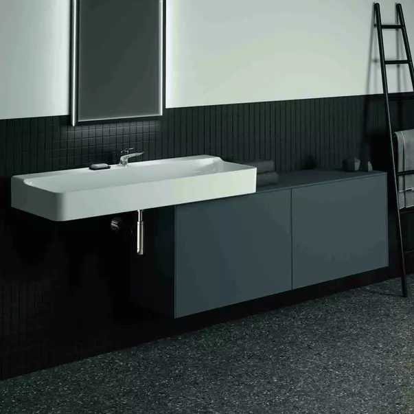 Dulap baza suspendat Ideal Standard Atelier Conca 2 sertare cu blat 160 cm antracit mat [2]