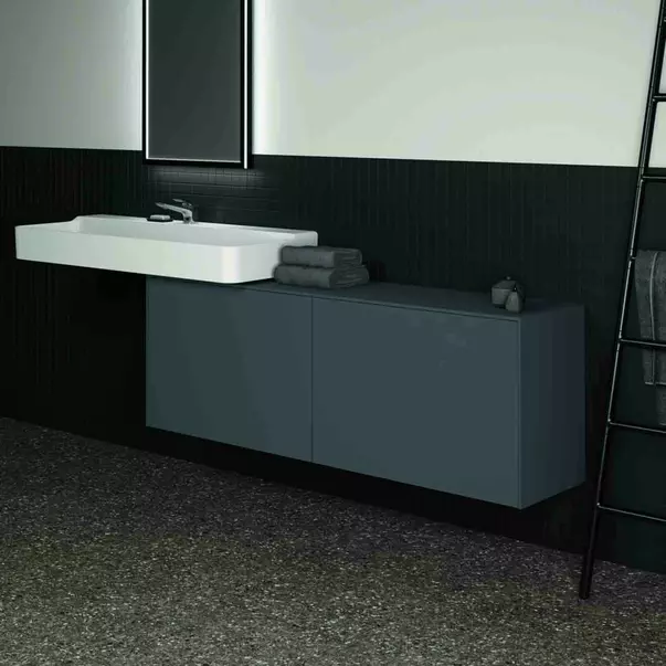 Dulap baza suspendat Ideal Standard Atelier Conca 2 sertare cu blat 160 cm antracit mat [4]